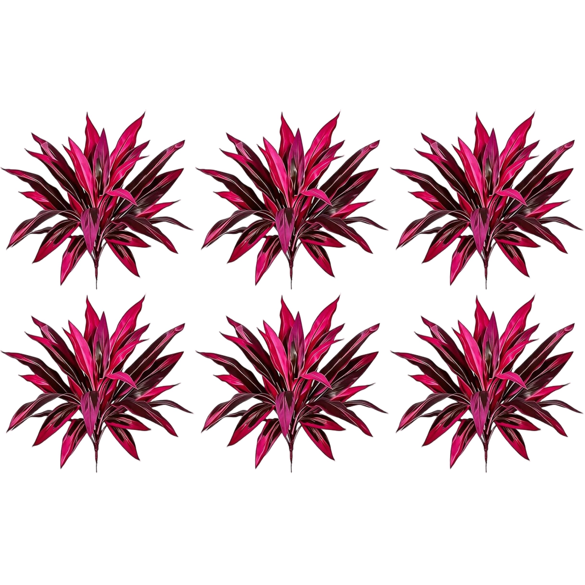 Arbre de sang de dragons artificiels violet rouge 6 pièces pour paysagisme