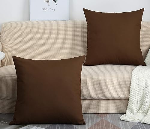 TangDepot - Funda de almohada hecha a mano 100% lona de algodón, Coffee