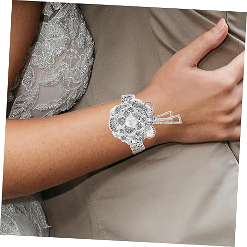 Miniatura 8 de Garneck Ramo de flores de muñeca para dama de honor, baile de graduación, ramos de boda para damas de honor, ramillete de flores de seda y botonero,