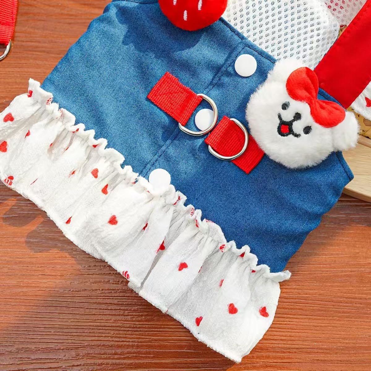 Bunny Leash Rabbit Harness, 2 Sets Rabbit Harness Leash Sets for Small Animals, Rabbits Harnesses and Leashes for Proof Safely Walking Cute Vest and Leashes for Ferret Guinea Pig Puppy Kitten (XS)
