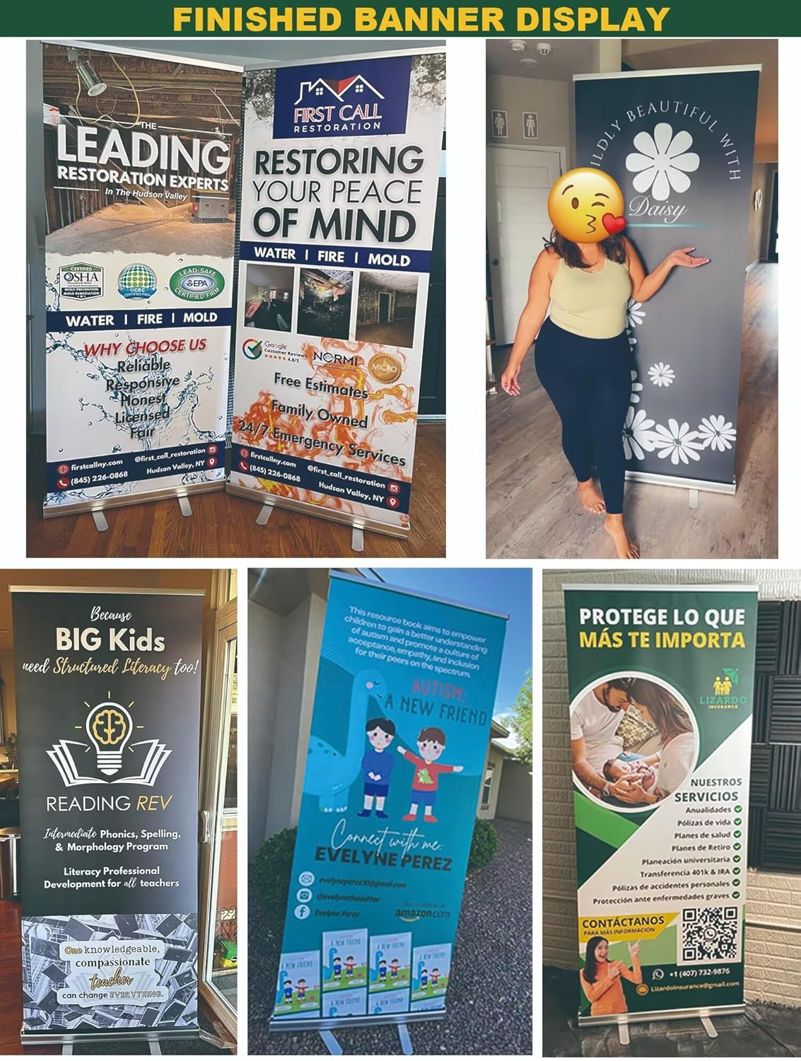 Custom Retractable Banner with Aluminum Silver Stand – Ready in 1 Day, Personalized Roll Up Banner, Full Color Pop Up Display Sign with Travel Bag for Events, Trade Shows, and Photo Booths,33" × 81"