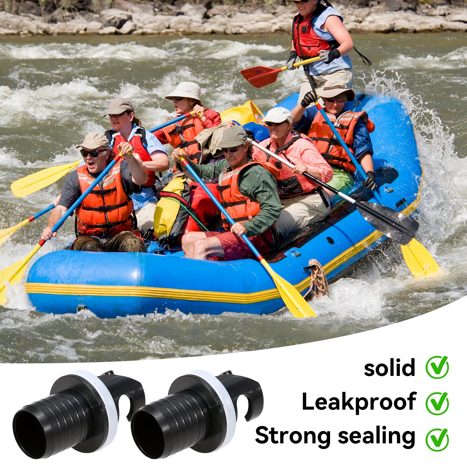 2 Pièces Adaptateur Pompe Kayak 21 Mm – Connecteur Pompe à Pied Pour Bateaux Gonflables, Kayaks, Paddle
