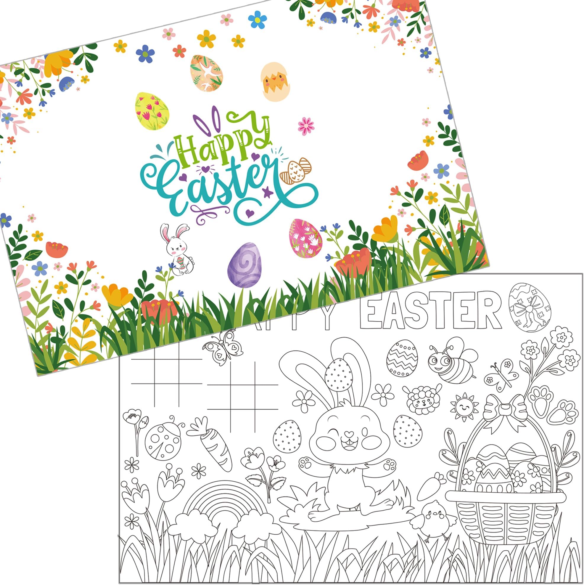 Tiny Expressions Easter Placemats for Kids (Pack of 12