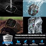 Smart Watch for Men - Make/Answer Call Military Smartwatch for Android Phones iPhone Samsung, 2.06'' Waterproof Step Counter Fitness Tracker with Sleep, 100+ Sport Modes, 2 Straps