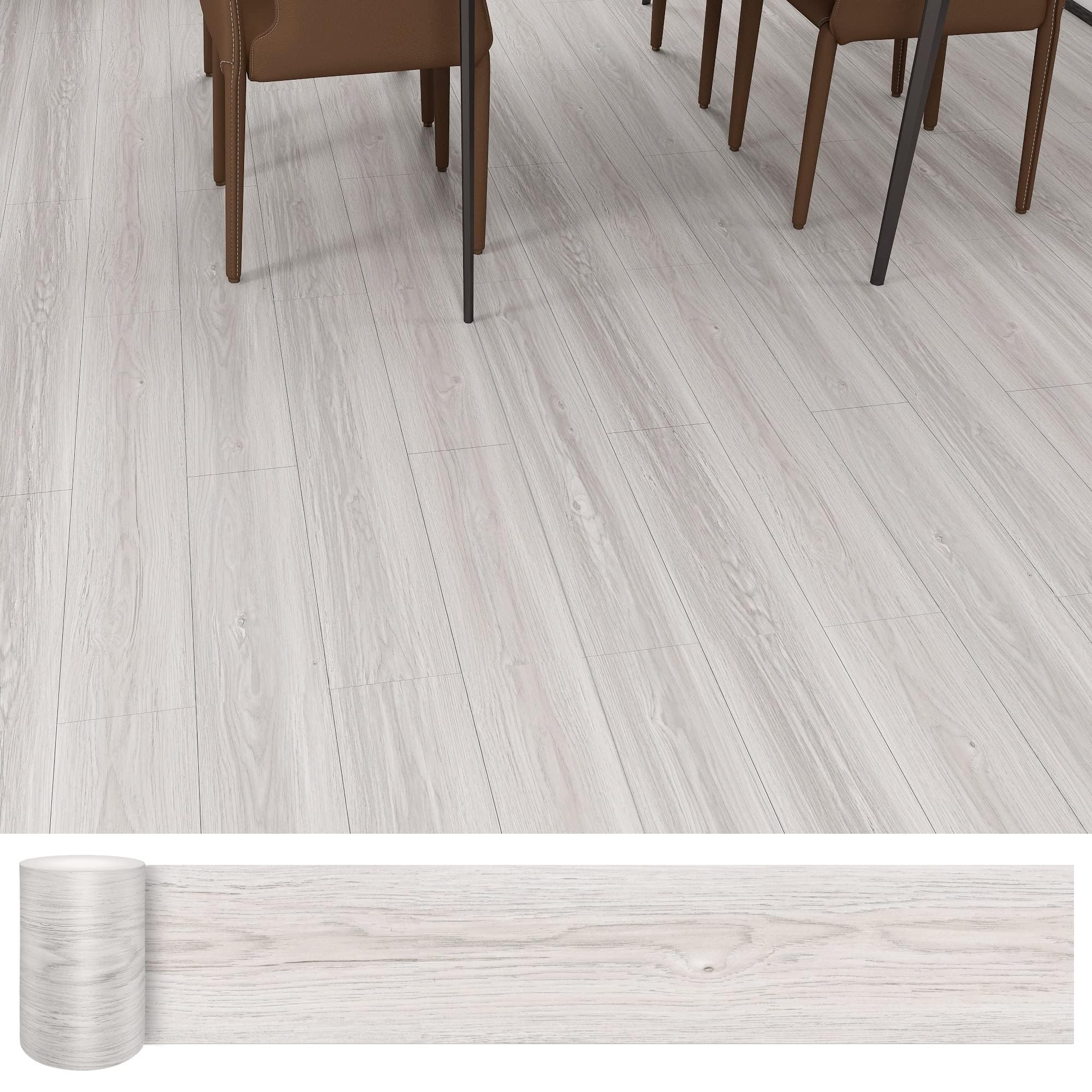 Dalles de sol auto-adhésives vinyle étanches et lames PVC imitation bois pour cuisine