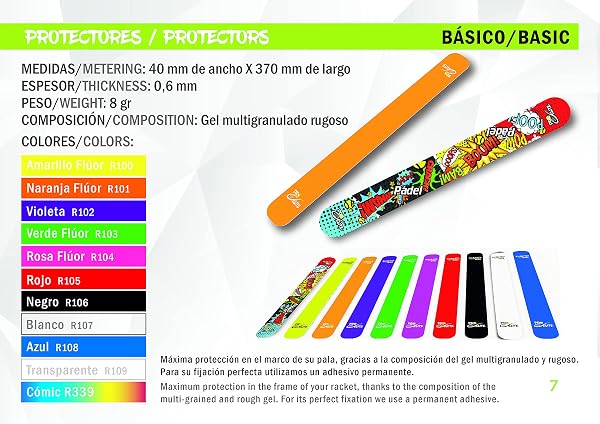 Basic Protector PRO Elite per Racchetta da Paddle (Scegli tra i 10 Colori Disponibili). - 2