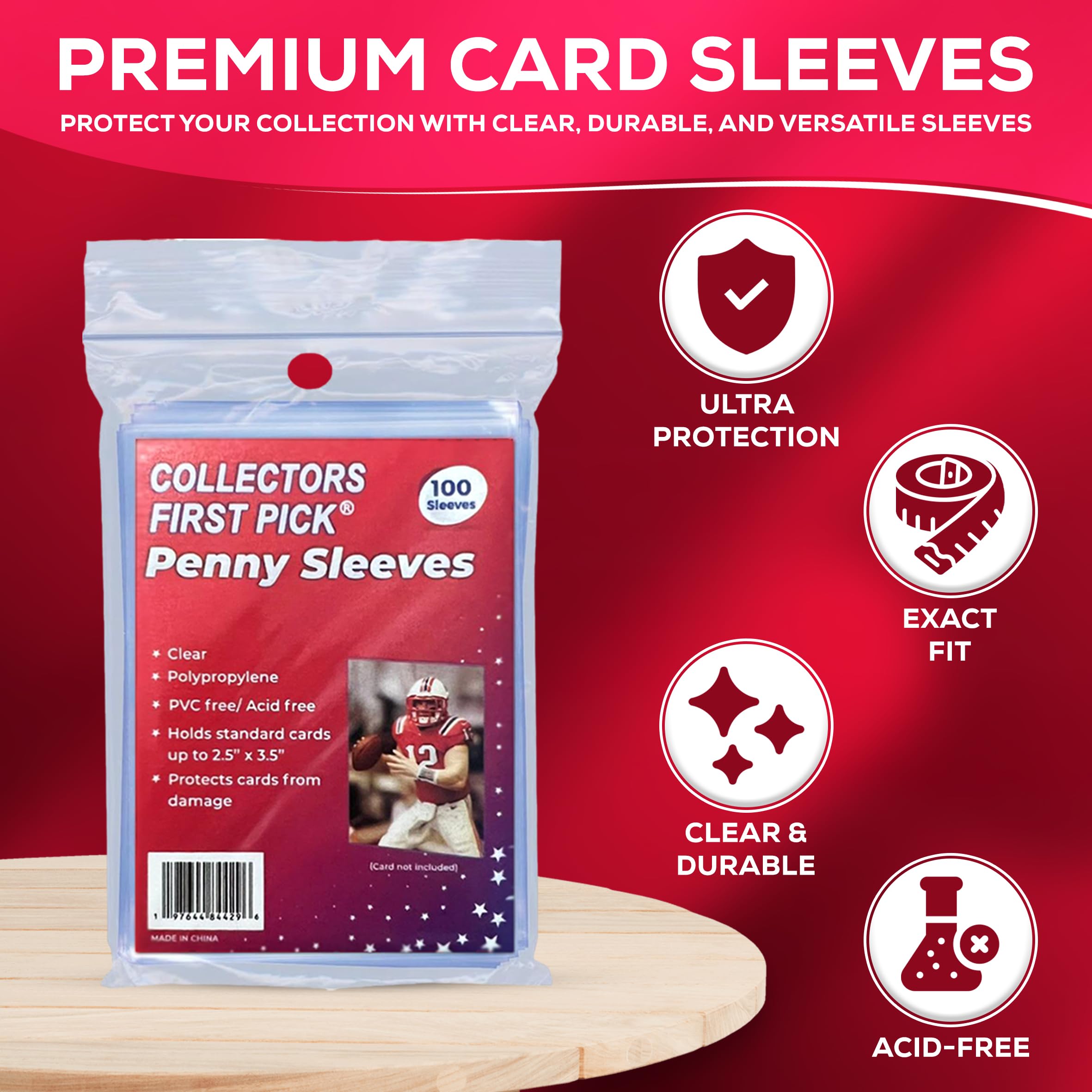 penny sleeves trading card Ultra Pro Clear Card Sleeves for Standard Trading Cards 1000 Count main image 1