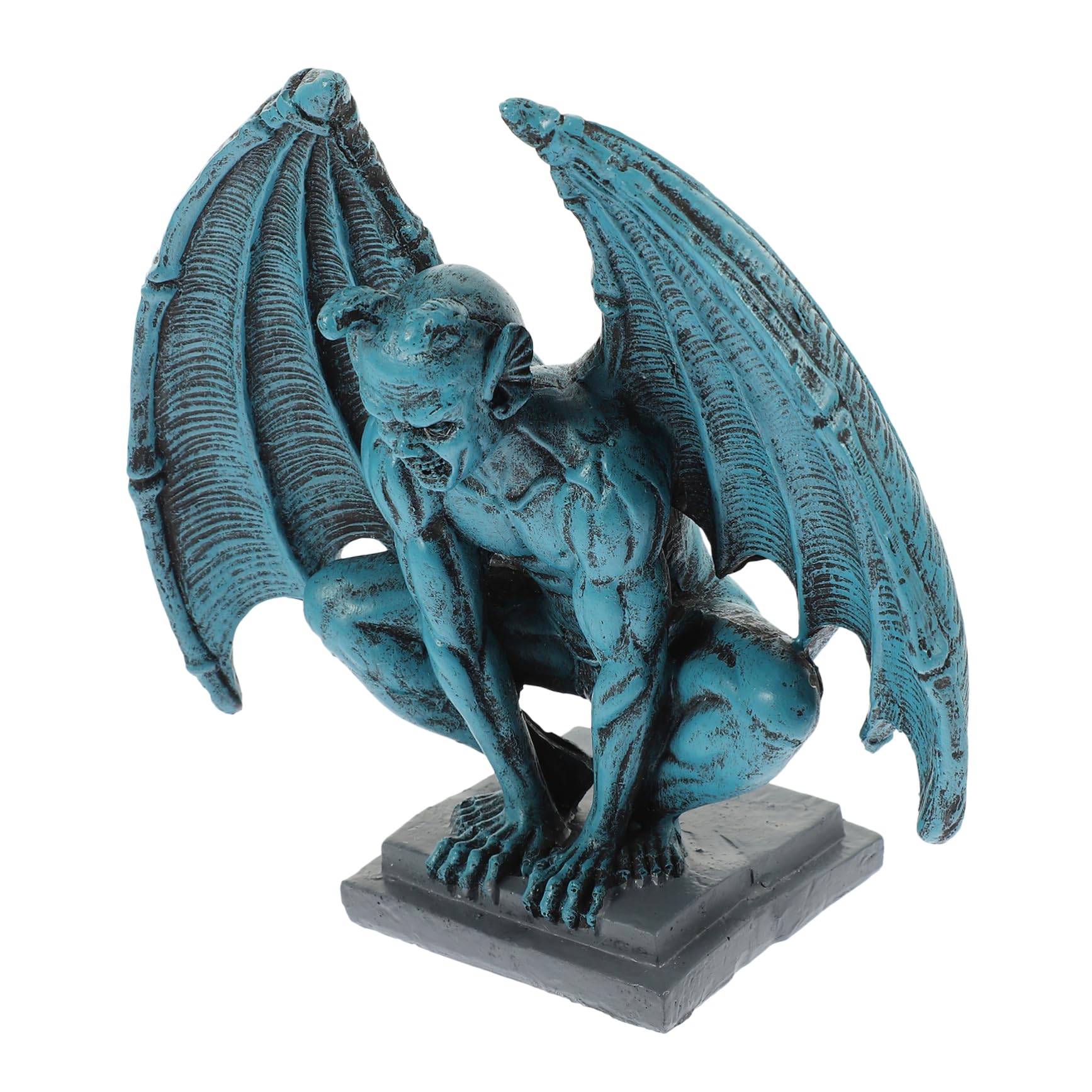 Cabilock 2 Pezzi Gargoyle Statue Figurine Da Giardino Statue Ornamenti Giocattolo Da Esterno Drago Giardino Solare Decorazione Angelo Rana Statua Accessori Da Delle Fate