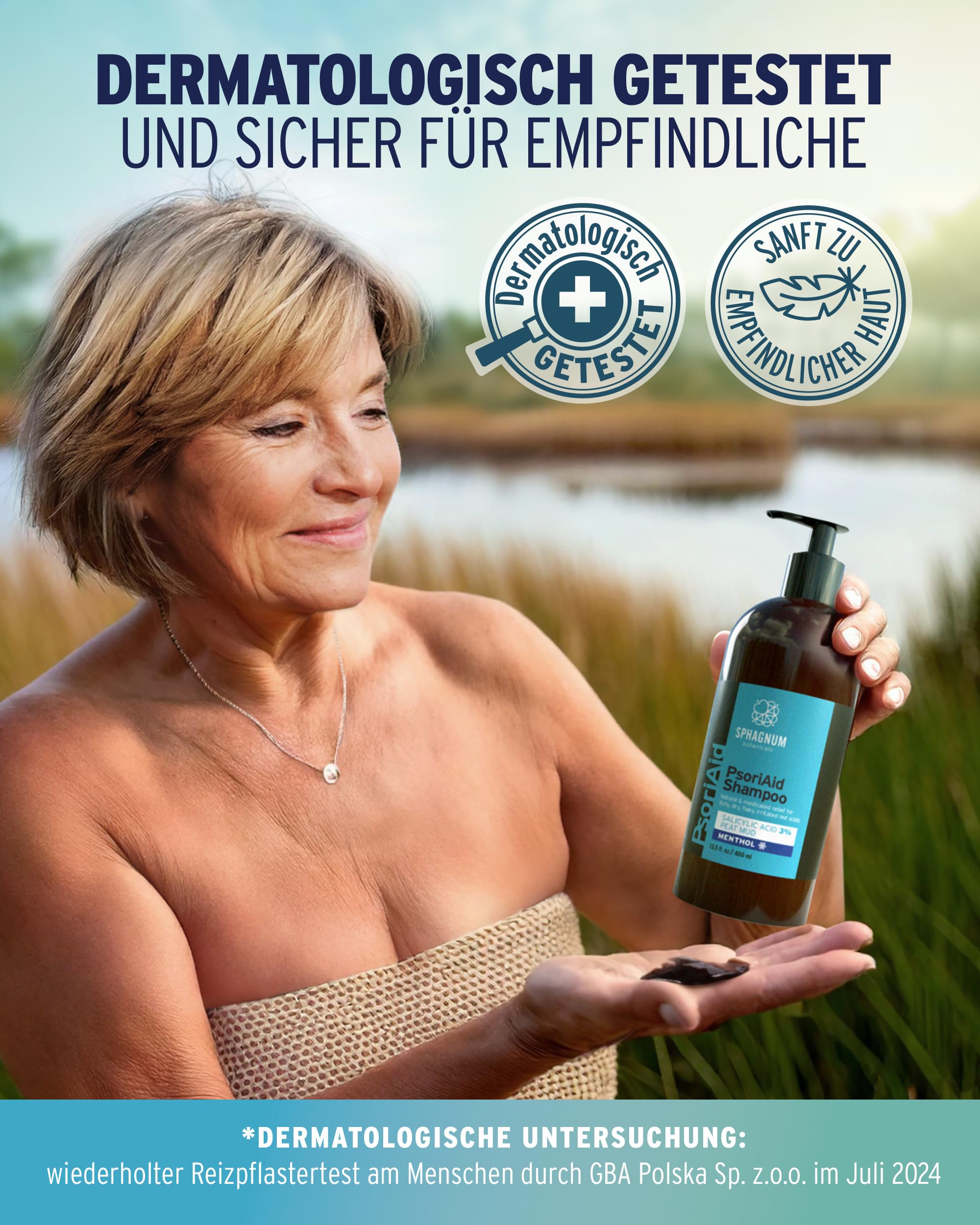 Sphagnum Botanicals – Psoriasis Shampoo 400ml & Spülung 250ml Mit Salicylsäure und Torf – Aloe Vera & Jojobaöl für empfindliche Kopfhaut