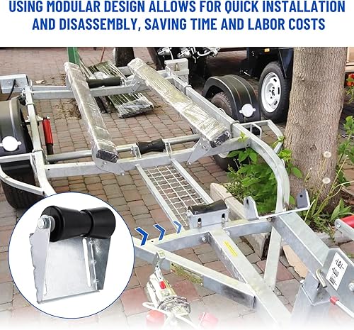 Miniatura 2 de Venussar Boat Trailer Rollers with Brackets 12" Keel Roller Assembly Kit for Boat Trailer
