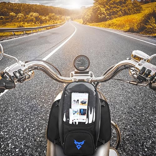 Miniatura 4 de Bolsa de tanque de motocicleta magnética, soporte para teléfono alforja, impermeable pantalla táctil bolsa para teléfono bicicletas, mochila de