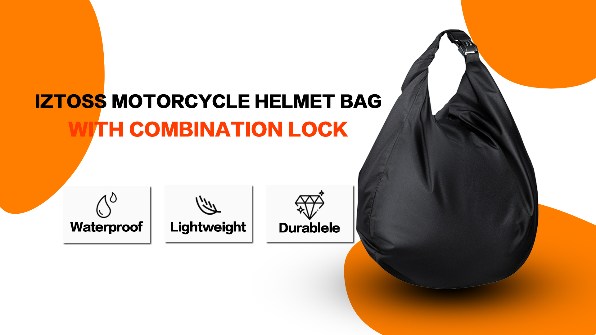 anti theft motorcycle helmet bag IZTOSS Helmet Storage Bag with Combination Lock Waterproof Lightweight Durable Oxford Cloth Helmet Bag for Motorcycle Riding Bicycle,Black : Automotive Talaria With its handheld design Bait Board Type:Storage Bin with integrated Bait Board Granite Gear Nimbus Trace