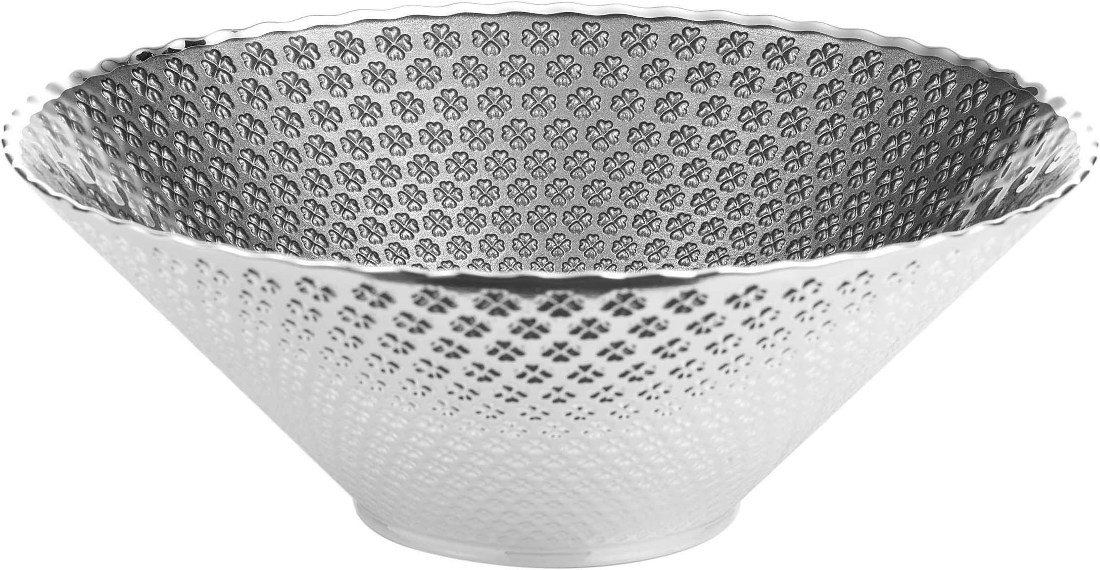 Argenesi Napoli Glass Bowl 30 x 11 Cm-Silver Colour, One Size