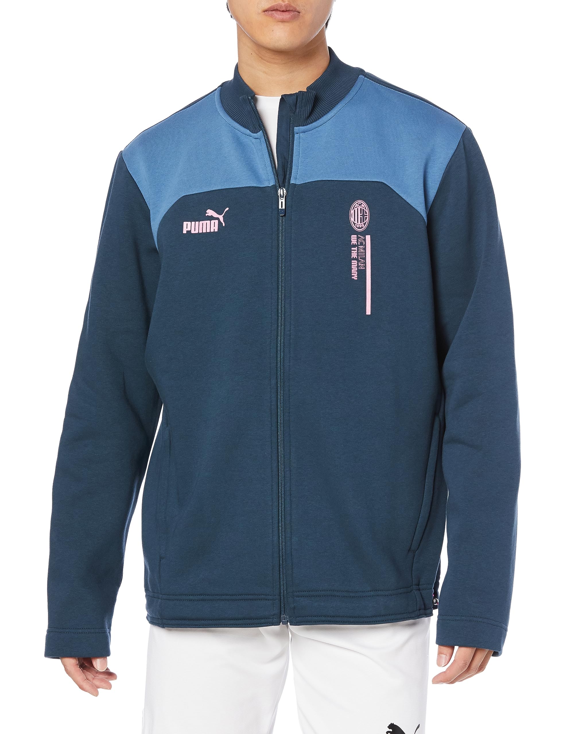 AC Milan - Giacca FtblCulture Sempre Insieme A Te Sarò, Kurtka Unisex dla dorosłych, Dark Night-Deep Dive,