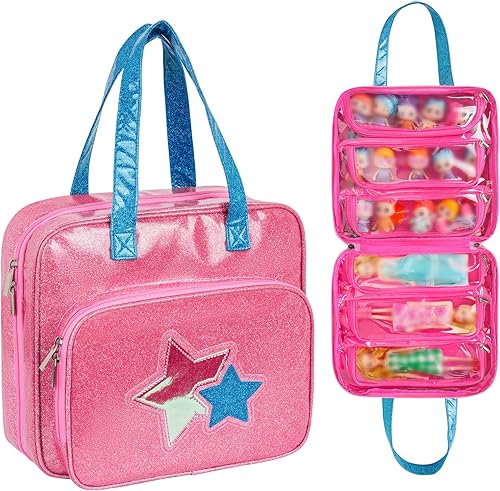 Miniatura 2 de Jaffzora Estuche de transporte para muñecas compatible con muñecas LOL Surprise, bolsa de almacenamiento de juguetes de viaje colgantes con 6