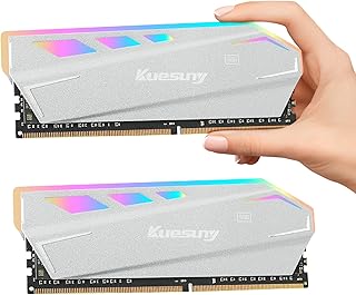 Kuesuny 32GB Kit (2X16GB) DDR4 3200MHz Udimm Ram PC4-25600 PC4-25600U 1.2V CL22 288 Pin 1RX8 Non-ECC Unbuffered Desktop Computer Memory Ram Module Upgrade