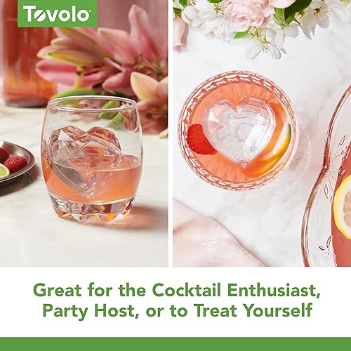 Miniatura 10 de Tovolo Moldes de hielo en forma de Cheers, juego de 2 moldes de hielo grandes para regalo  Molde de hielo único para enfriar bebidas  Almacenamiento