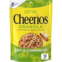 Cheerios Apple Cinnamon Granola, Good Source of Fiber, 10 oz | Multigrain Os & Granola Clusters, 5g Fiber, Excellent Source of 9 Vitamins & Minerals, Great over Yogurt