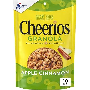 Cheerios Apple Cinnamon Granola, Good Source of Fiber, 10 oz