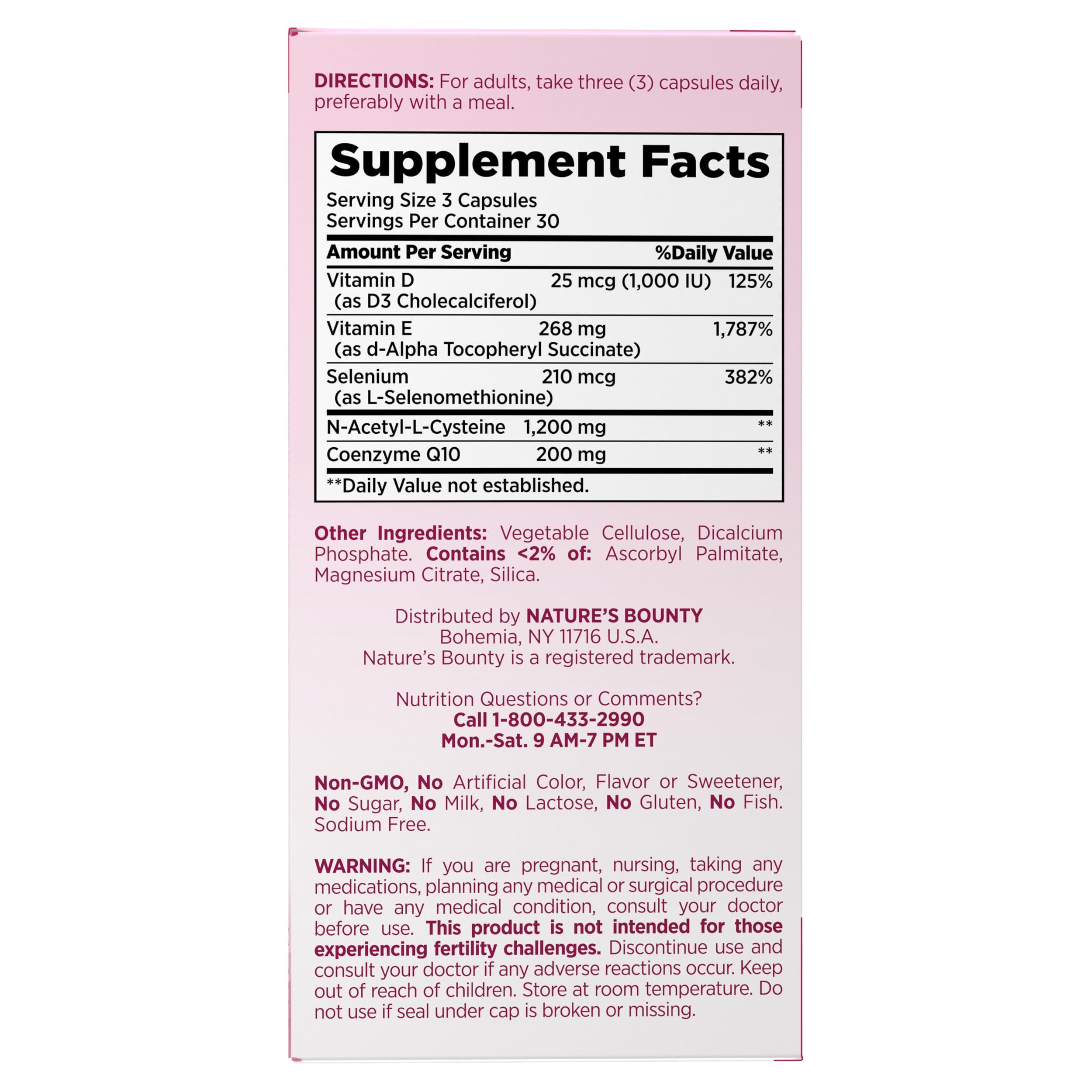Nature's Bounty Optimal Solutions Fertility Support, 90 Capsules — Amazon image 7
