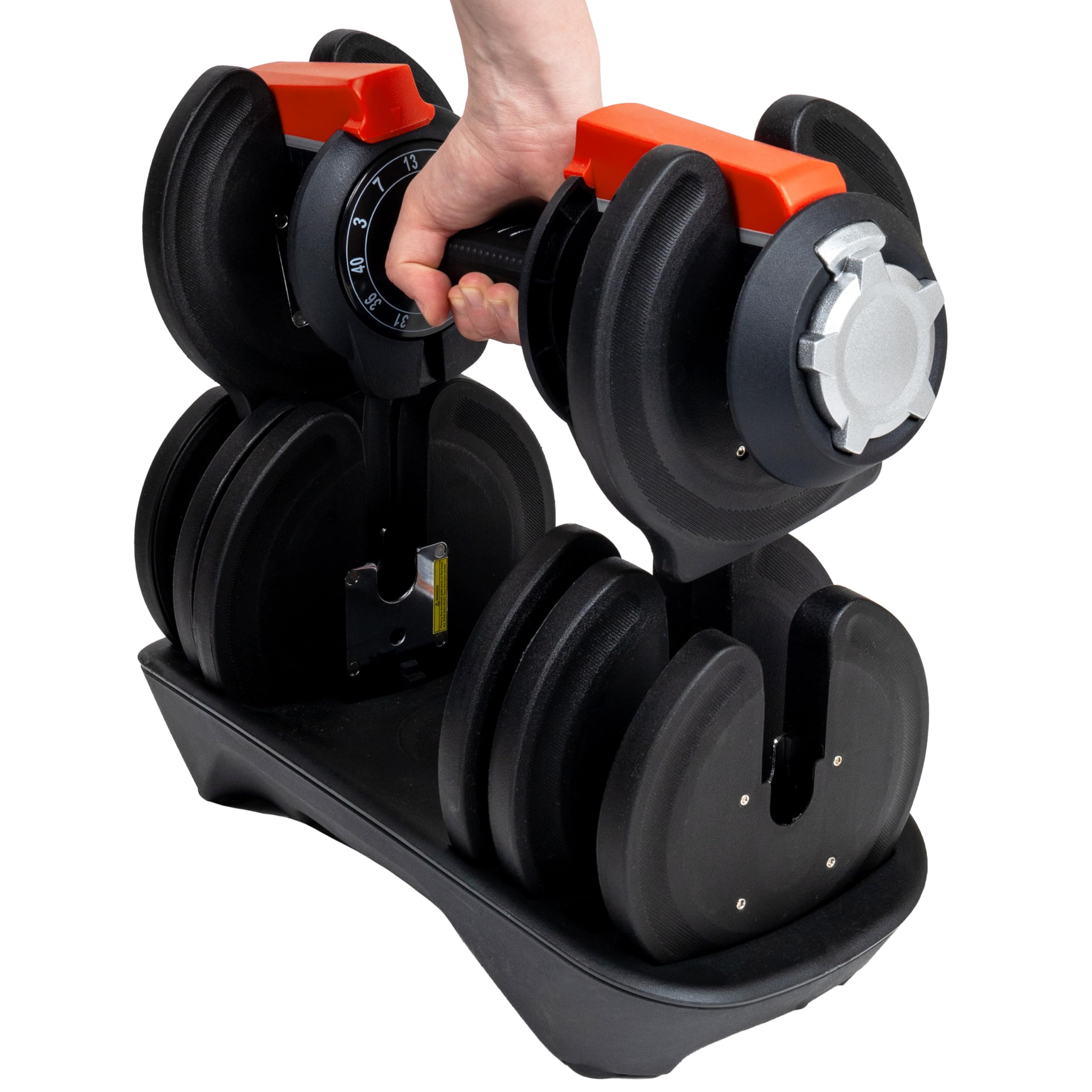 40 Pound Adjustable Dumbbells – Includes 12 Free Weights, Ranging from 3 to 40 Pounds, Ideal for Home Gym Workouts and Weight Training