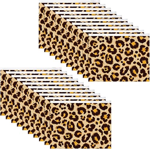 Reginary 50 bolsas de maquillaje de leopardo, bolsa impermeable para cosméticos con cremallera, bolsa de aseo para mujer, boda, despedida de
