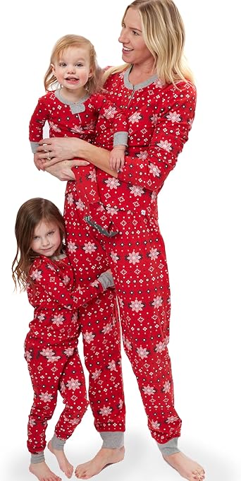 HonestBaby Family Matching Holiday Pajamas 100% Organic Cotton for Men, Women, Kids, Toddlers, Baby Boys, Girls, Unisex, Pets