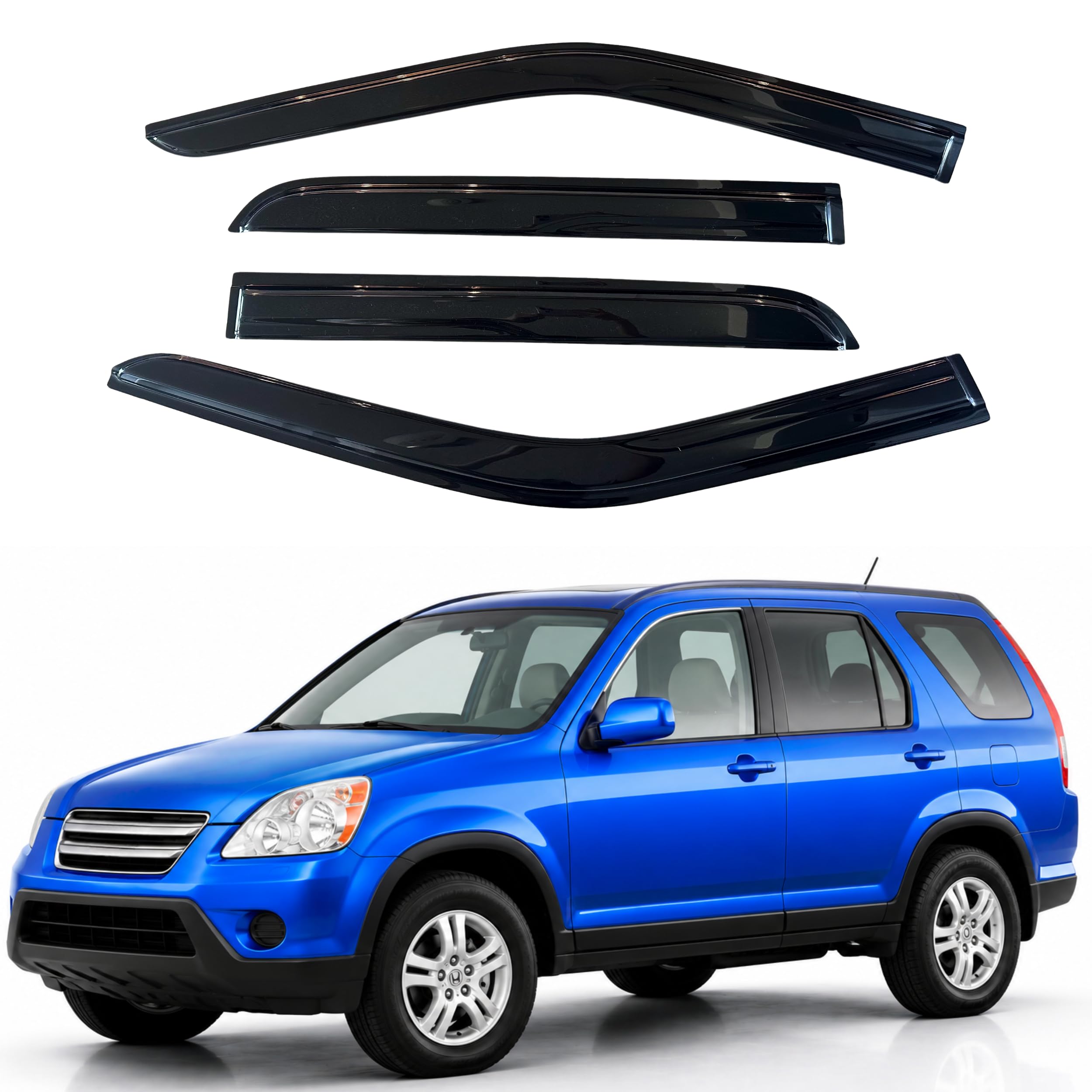 IG Window Visors Fit for 2007-2011 Honda CRV, Out-Channel Rain Guards Vent Wind Deflectors 4PC, Car Accessories for 07-11 CR-V