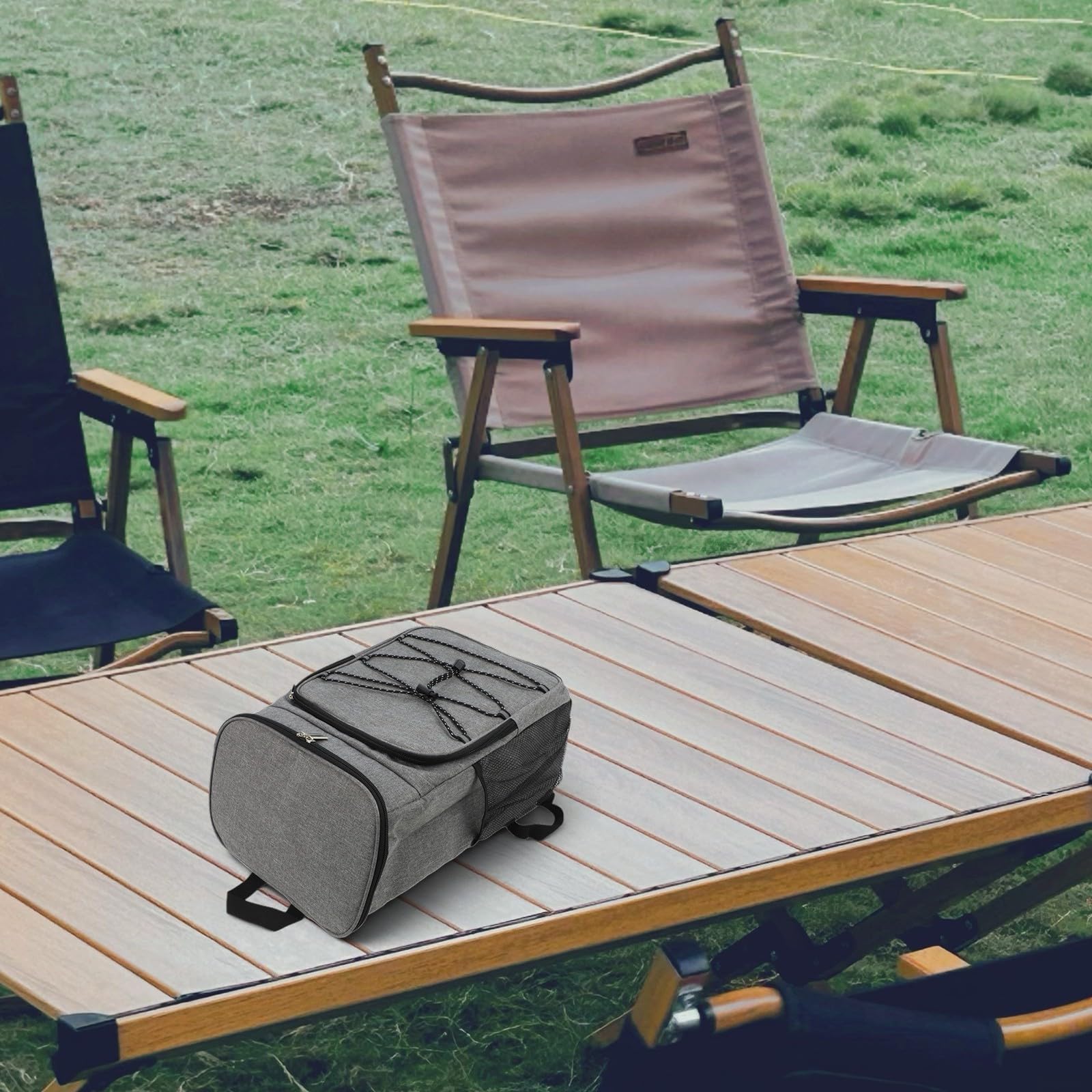 Borsa Termica da Picnic 30L Impermeabile con Multipli Scompartimenti per Campeggio Escursionismo Spiaggia