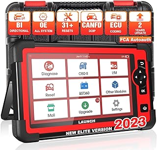 LAUNCH X431 CRP919E Elite Bidirectional Tool 2023 Newest OBD2 Scanner with CANFD DOIP, Active Test, 31+ Service, ECU Coding, All System Diagnosis, Key Program, FCA Autoauth, 2-Year Update[Valued $300]