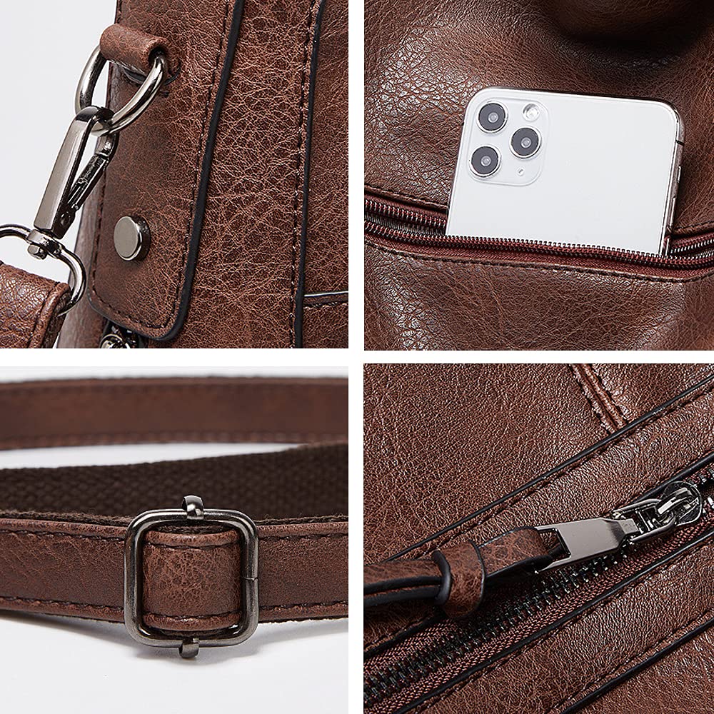 Borsa a Spalla Hobo Vintage in Pelle PU da Donna - Borsetta Elegante a Mano con Tracolla - Bauletto Crossbody