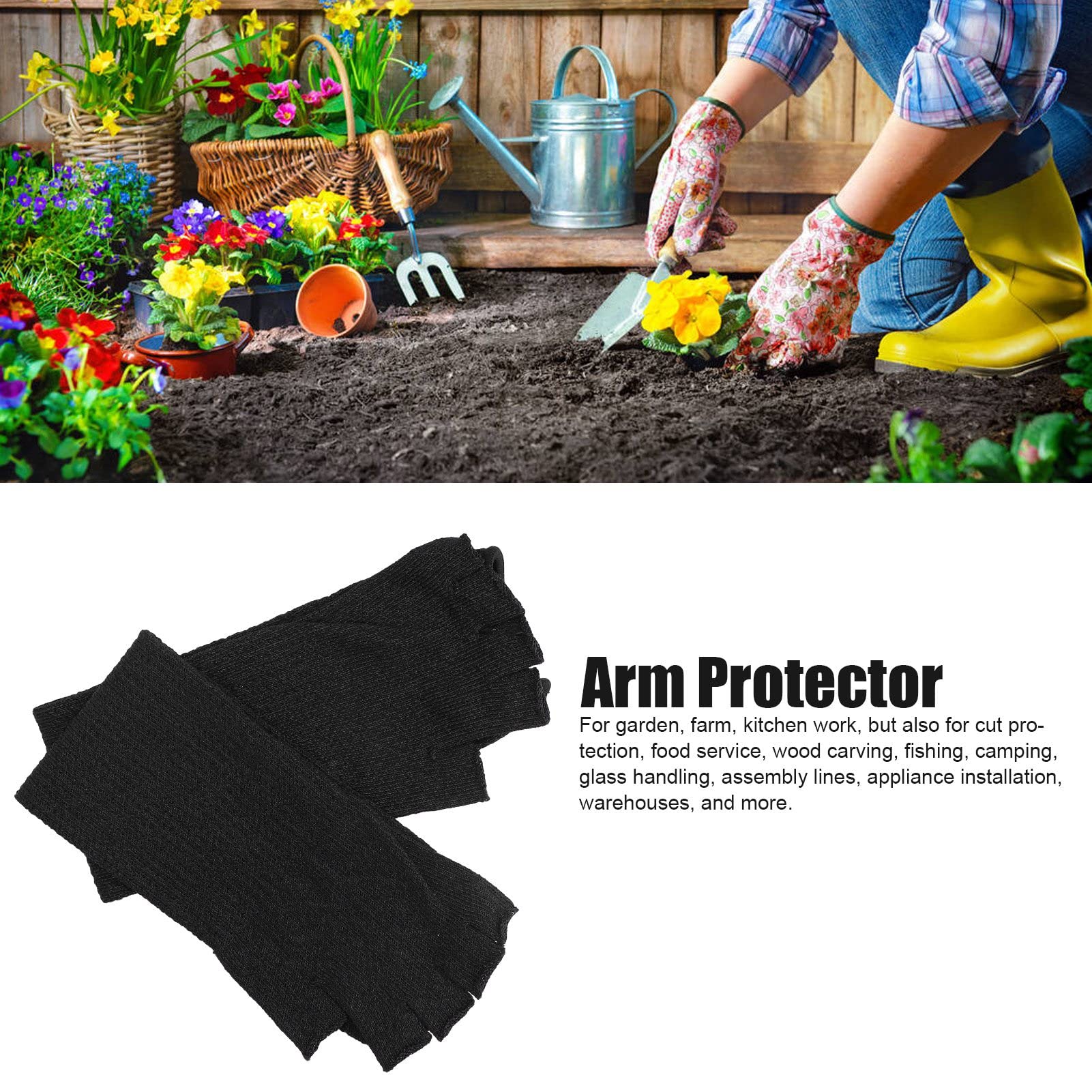 QANYEGN Anti Cut Half Finger Arm Cover Suitable, Cut Resist Sleeves - Image 2