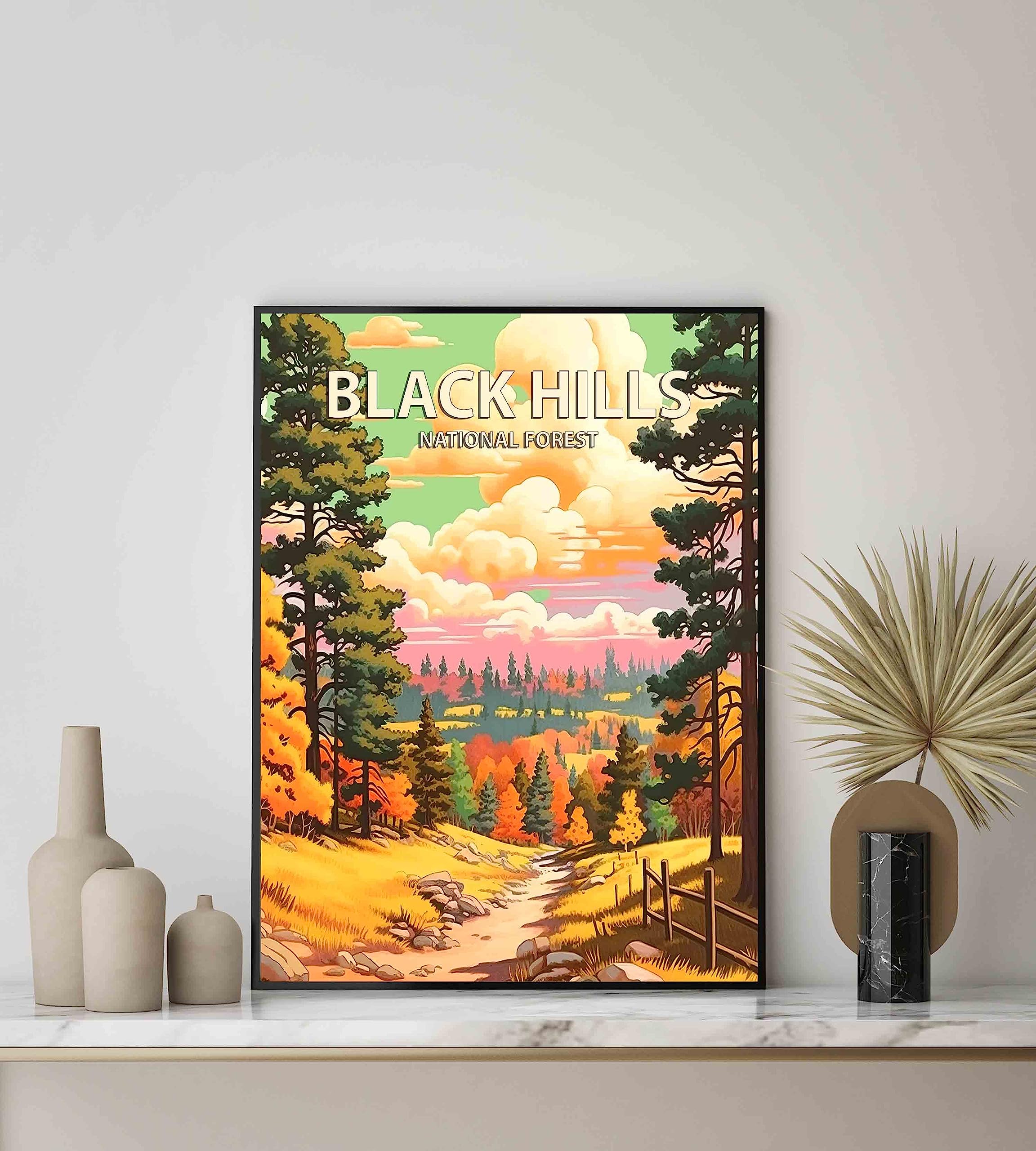 Amazon.com: Black Hills National Forest Poster Art Print Retro
