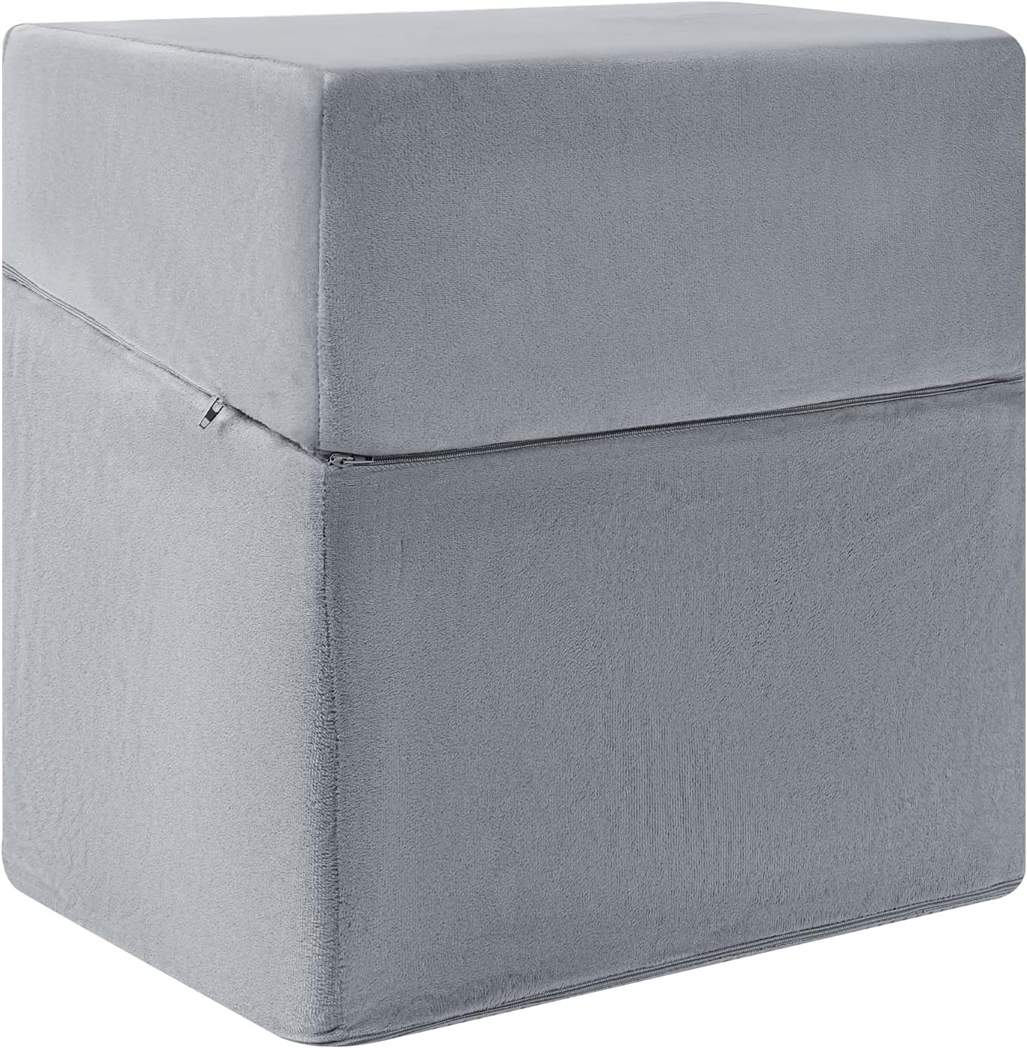 Adjustable Foot Rest for Under Desk at Work,Suitable for Offices Gaming Homes Air Travel and Features a Zippered Connection Design and Under Desk Leg Rest,Removable and Washable Fabric Cover (Gray)