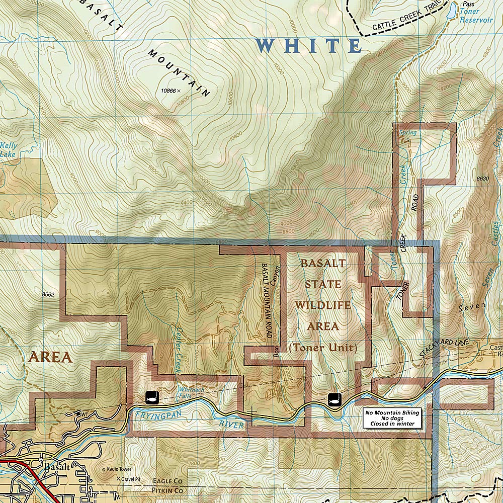 Carbondale, Basalt Map (National Geographic Trails Illustrated Map, 143) - Image 2