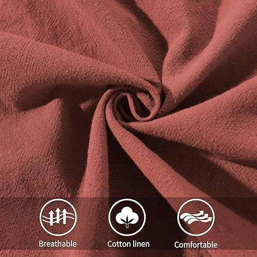 Miniatura 6 de Pinknoke Delantal de lino de algodón para mujer, con bolsillos, delantales de chef artístico, para cocina, hornear, jardinería, pintura