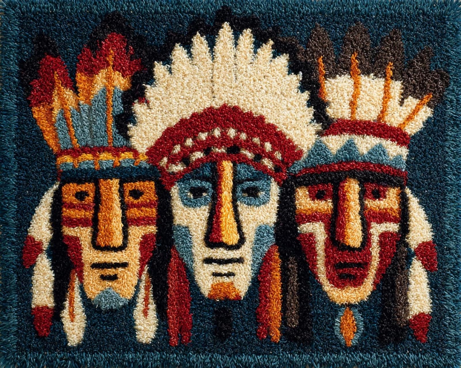 Wallphantom Rug Making Kit for Adults Beginners,Indian Tribes