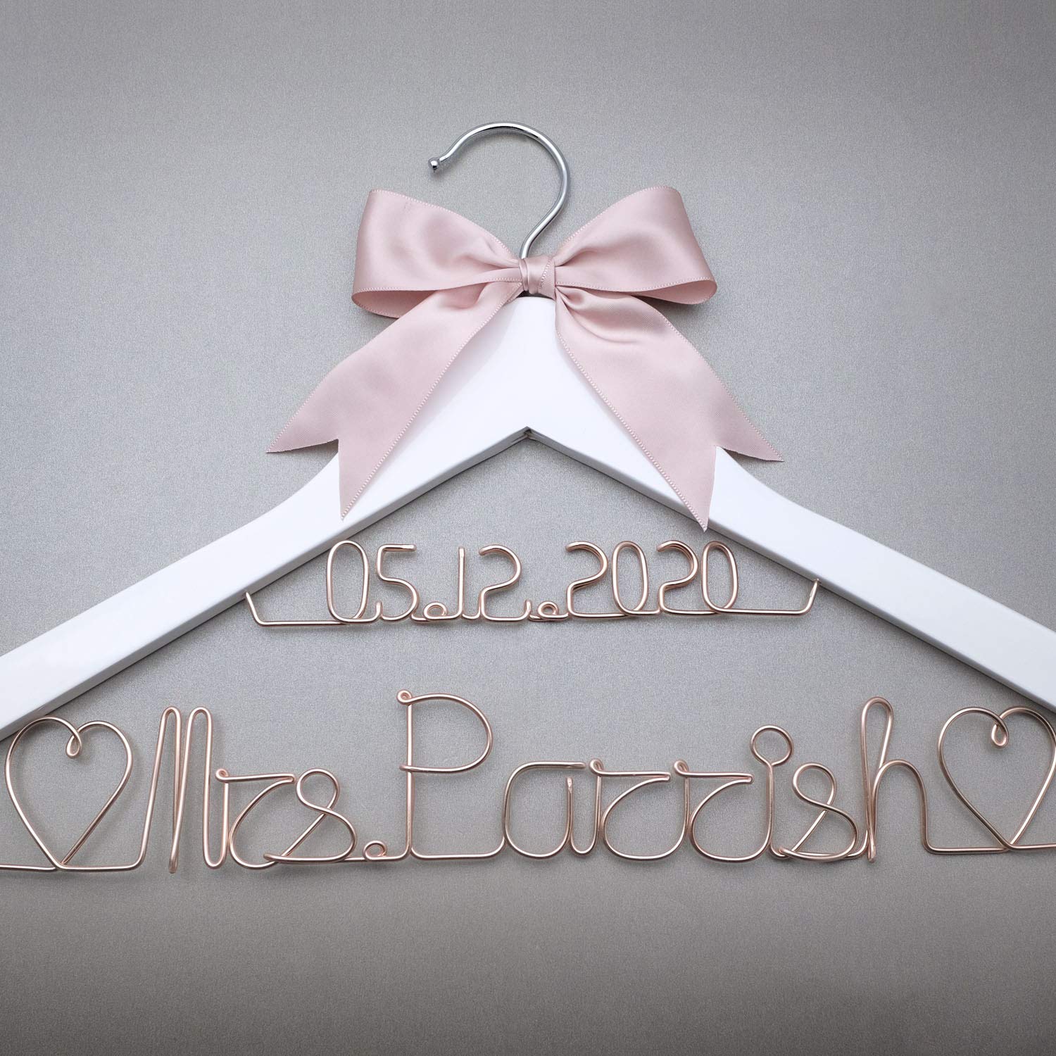 mylifemylove Custom Wedding Hanger Personalized Bridal Dress Hanger With Date Custom Bridesmaid Groom Name Hanger Bridesmaid Gift