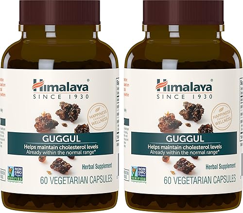 Miniatura 1 de Himalaya Guggul suplemento de colesterol para niveles saludables de LDL HDL y triglicéridos 750 mg 60 cápsulas 1 mes de suministro 2 unidades