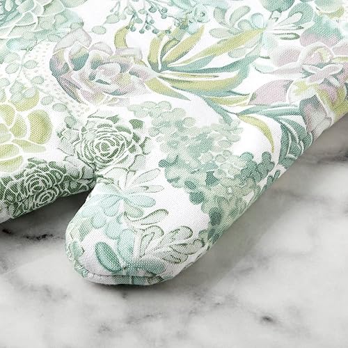 Miniatura 4 de Martha Stewart Succulents - Juego de 2 manoplas de horno color verde 7 x 13 pulgadas