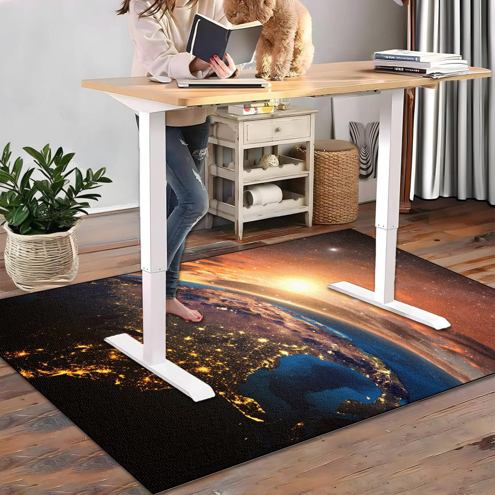 Tappeto Gaming Pavimento Tappetino per Sedie da Ufficio Tappeto per Sedia con Ruote 120 x 140 cm Protectors Parquet e Pavimenti Duri per Soggiorno Camera da Letto Tappeto Salvapavimento Antiscivolo