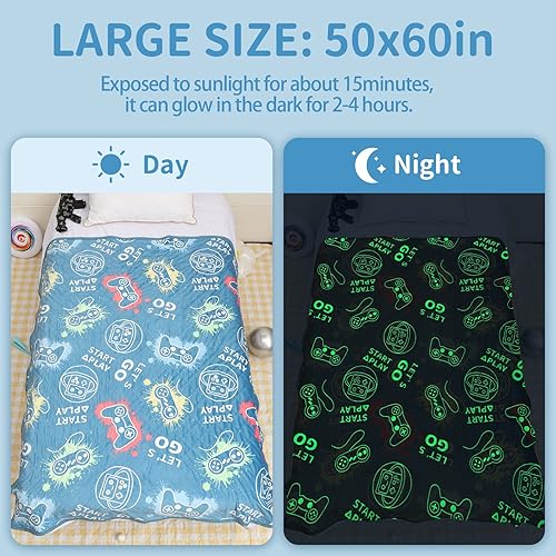 Miniatura 4 de Mantas refrescantes para personas que duermen con calor, manta que brilla en la oscuridad, regalo de controlador de juego para niños, Q-Max 0.4