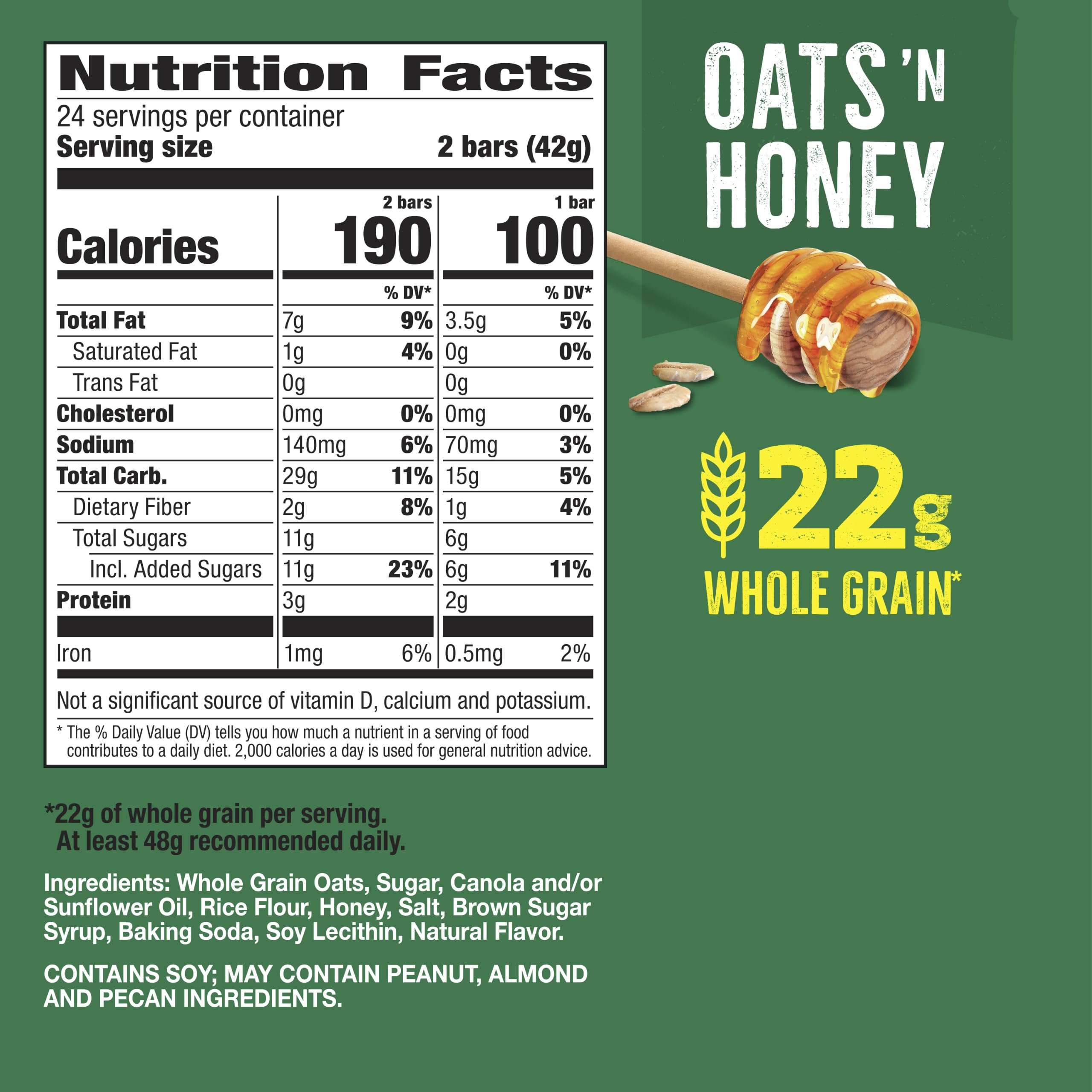Nature Valley Barres granola croquantes, avoine et miel, 48 ct, 1 013,78 g