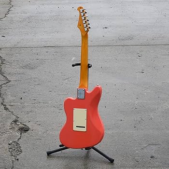Amazon.com: CNZ Audio JM Mini Electric Guitar - Coral, 3-Ply Ivory