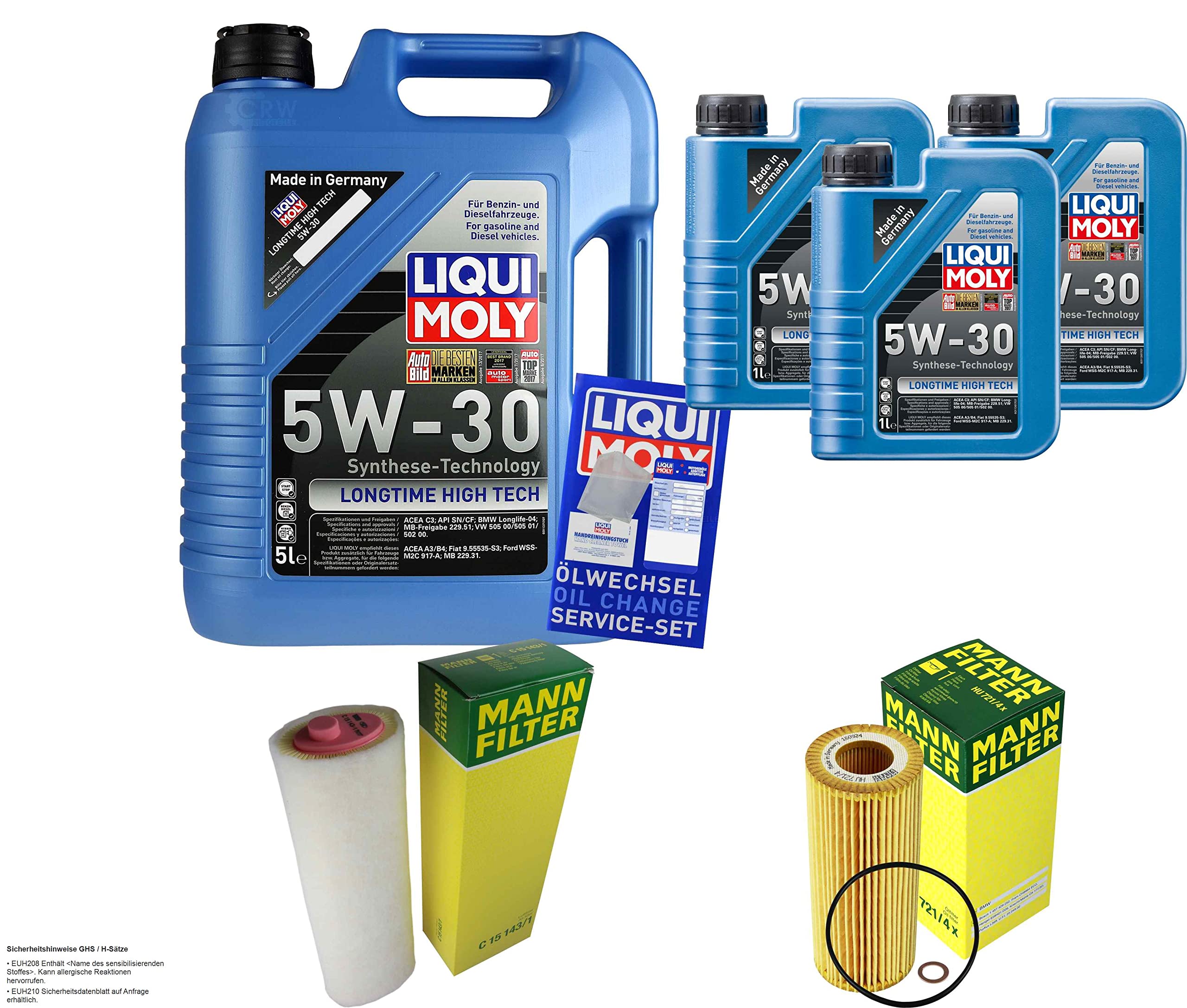 Kit d'inspection 8 l LM LT High Tech 5W-30 + filtre à air MANN