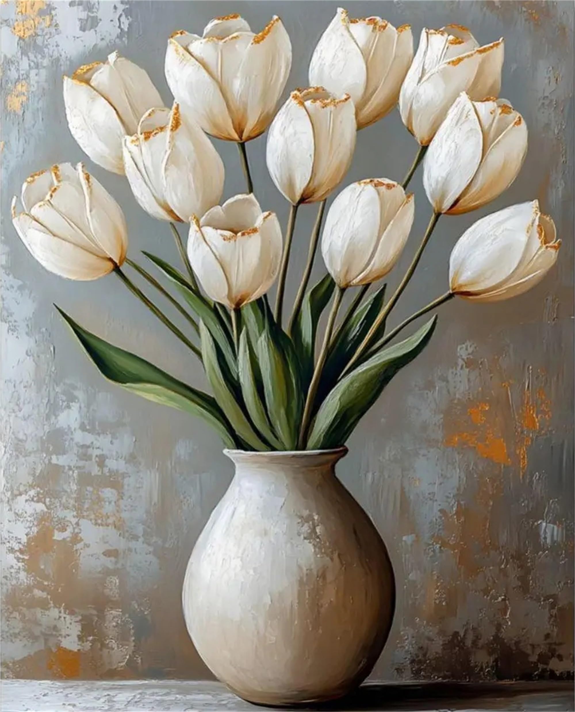 Zhosoho Flower3 Diy Paint By Numbers Kits For Adults,Painting Kit On Canvas, Color By Numbers,Large Adult Paint By Number For Home Wall Decor,Gifts (Flower3)