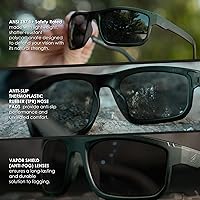 Vista 4 de EDGE Gafas de seguridad Defiance Wayfarer, Gafas de seguridad polarizadas Z87, Gafas de sol Z87 para hombre, Gafas de protección, Gafas Z87