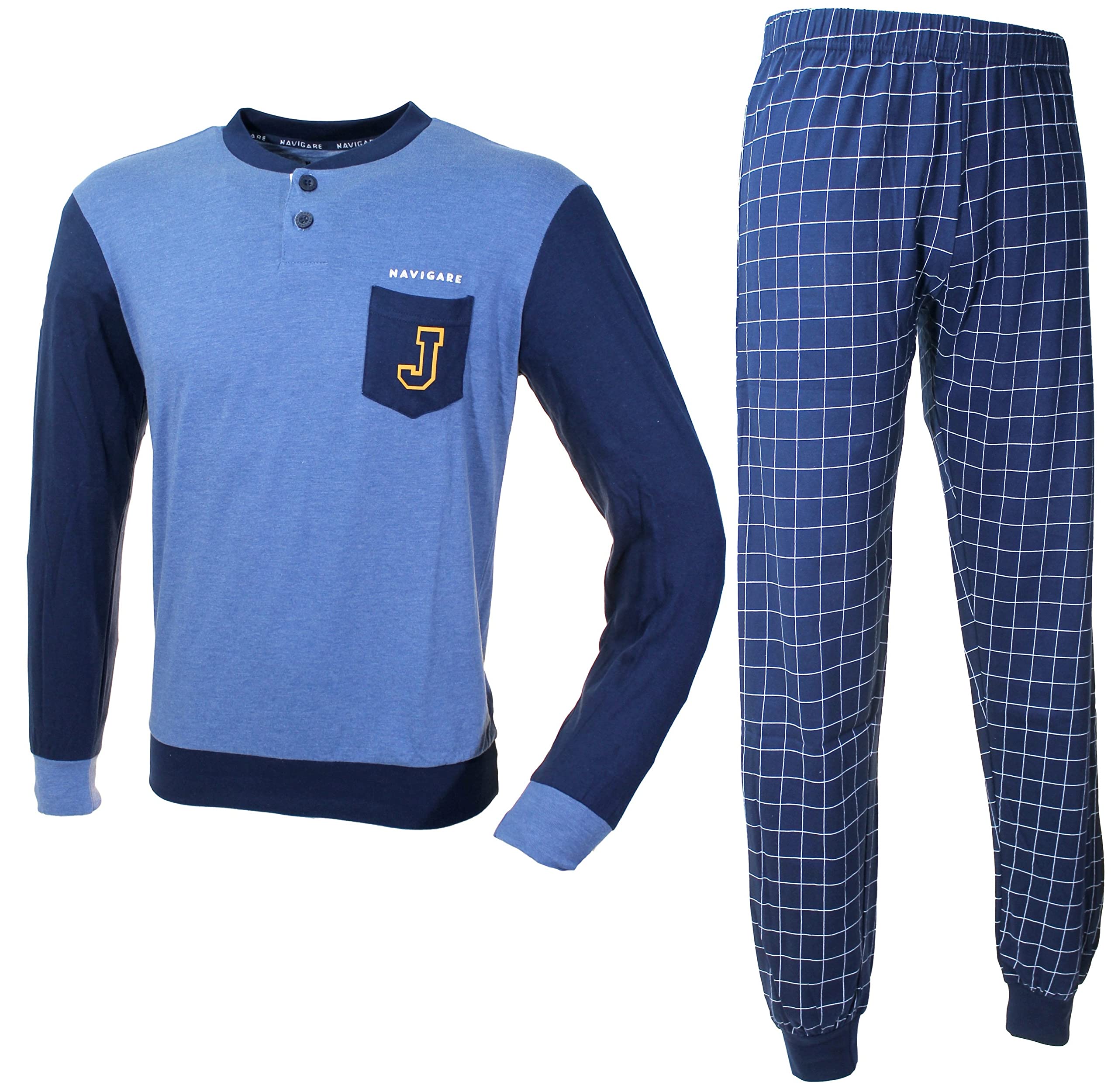 Pigiami Da Uomo Su Amazon Pigiama Uomo Navigare In Cotone Jersey