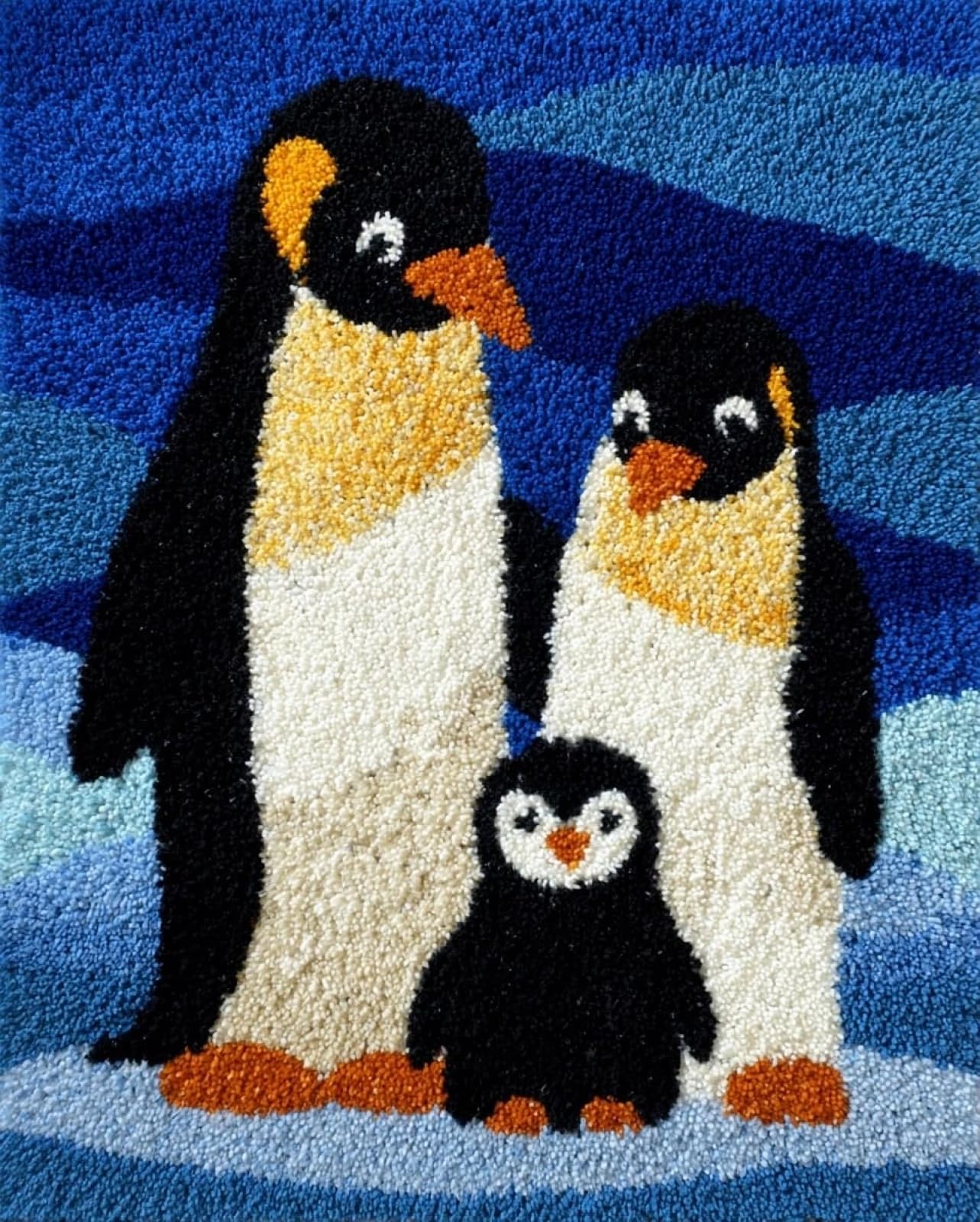 Wallphantom Latch Hook Kits for Kids and Adults,Penguin Family
