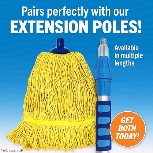 Miniatura 6 de Recambio de cabeza de trapeador de algodón con rosca para repuestos, cabezales de trapeador de algodón, productos de limpieza de barcos, fregona de